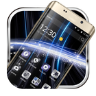 A blue tone of high-end business phone theme icône
