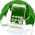 Sparkle Star Green Forest Deer Theme icono