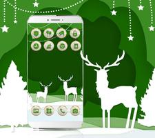 Sparkle Star Green Forest Deer Theme captura de pantalla 1