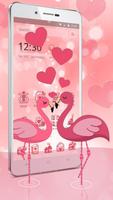 Charming Flamingo Theme پوسٹر