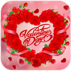 Valentine Love Rose Heart Theme ikon