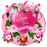 Romantic Love Heart Theme أيقونة