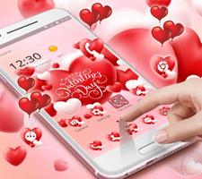 Valentine Romantic Love Heart Theme ảnh chụp màn hình 1