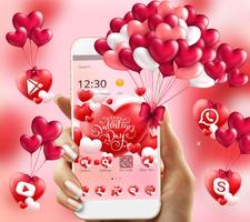 Valentine Romantic Love Heart Theme capture d'écran 3
