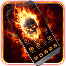 The flame skull phone’s cool theme-APK