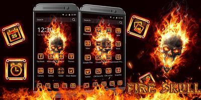 The flame skull phone’s cool theme Affiche