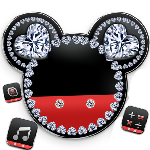 Diamond Mickey Minnie Valentine's Day theme.