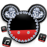 Diamond Mickey Minnie Valentine's Day theme. simgesi