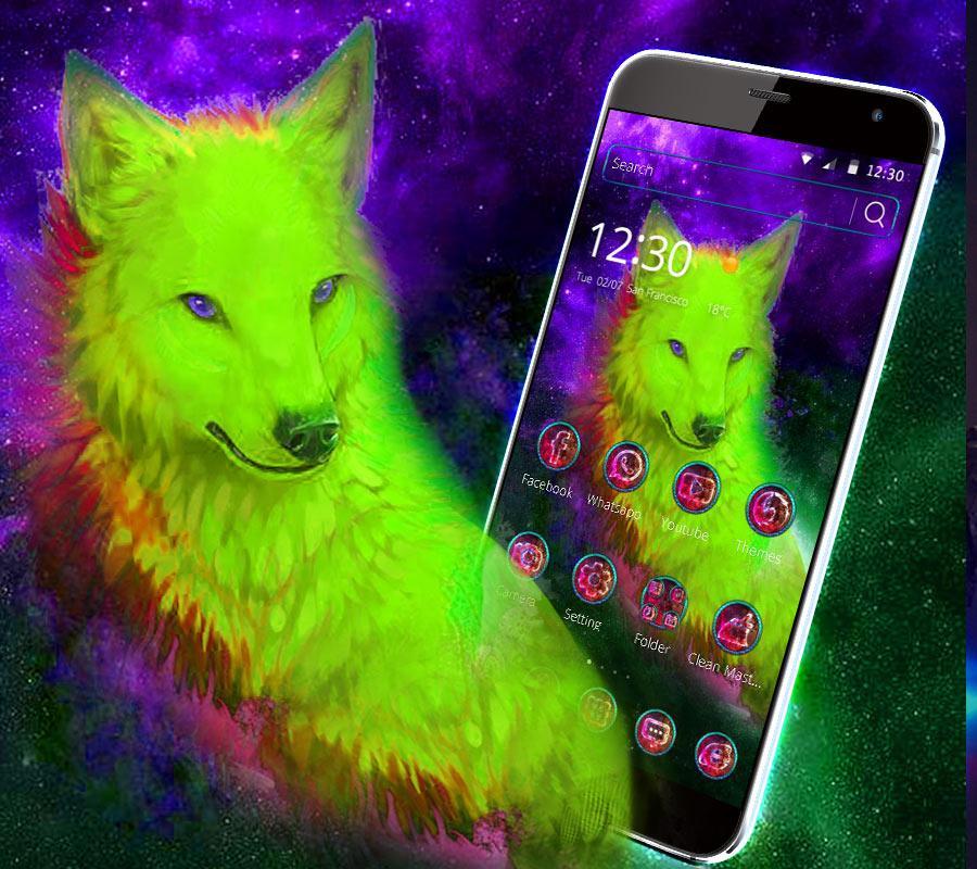 Galaxy Wolf Theme For Android Apk Download - galaxy wolf youtube roblox