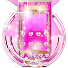 Pink Perfume Bottle Diamond Themes icône