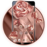 Rose Gold Rosette Theme أيقونة