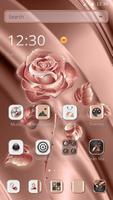 Rose Gold rosette Live Wallpaper Cartaz