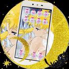 Golden Hair Sailor Moon Diamond Bowknot Theme آئیکن