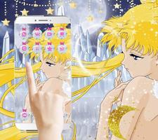 Golden Hair Sailor Moon Diamond Bowknot Theme Screenshot 1