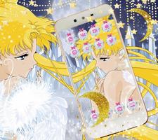 Golden Hair Sailor Moon Diamond Bowknot Theme اسکرین شاٹ 2
