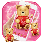 Cute Teddy Bear Love Theme icône