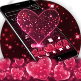 Black Red Heart Valentine Theme icono