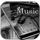 Black music Theme Wallpaper আইকন