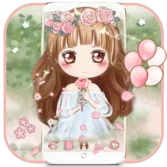 Pink Cuteness girl Theme APK download