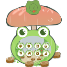 Cute Traveling Frog Theme icône