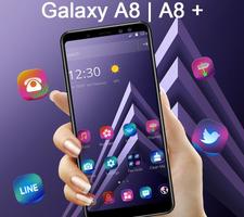 Purple Tech Theme for Galaxy A8 海报