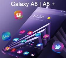 Purple Tech Theme for Galaxy A8 截图 1