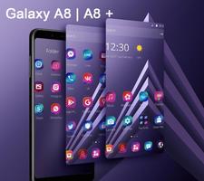Purple Tech Theme for Galaxy A8 capture d'écran 2