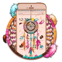 Salmon Pastel Dreamcatcher Theme APK download