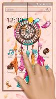 Salmon Pastel Dreamcatcher Theme الملصق