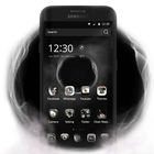 Theme for Huawei P8 & P10 Black Elegant Smoke icône