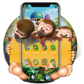 Cute Mischievous Monkeys Theme