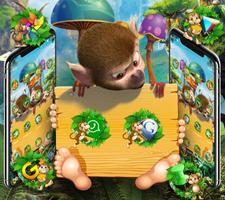 Cute Mischievous Monkeys Theme imagem de tela 2