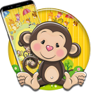 Little Adorable Monkey Theme ícone