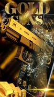 Tema Gold Revolver Gun AK47 SMG poster
