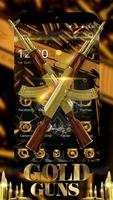 Tema Gold Revolver Gun AK47 SMG imagem de tela 1