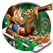 Cute Monkey With Magnifying Glass Theme