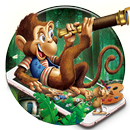 Cute Monkey With Magnifying Glass Theme APK