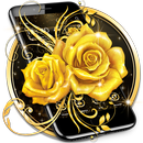 Luxury Gold Rose Theme APK