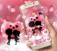 Cute Romantic Love Theme syot layar 1