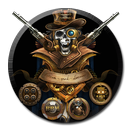 Western cowboy skull theme gun theme  black cool APK