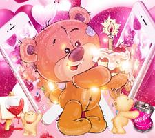 Pretty Bear Theme Love Wallpaper Affiche