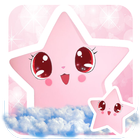Cute Baby pink Star Kawaii Theme icon
