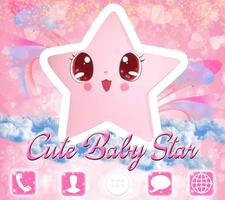 Cute Baby pink Star Kawaii Theme screenshot 1