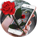 Red Love Crystal Rose Valentine Theme APK