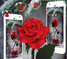 Red Love Crystal Rose Valentine Theme poster