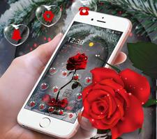 Red Love Crystal Rose Valentine Theme screenshot 1