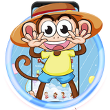 Cute Hat Monkey Theme icône