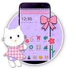 Pink White Cat Theme icon