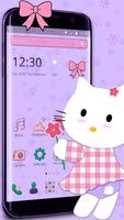 Pink White Cat Theme screenshot 2