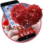 Romantic Valentine's day, a heart shaped love tree آئیکن